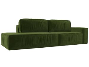 Прямой диван Прага модерн подлокотник справа | Зеленый