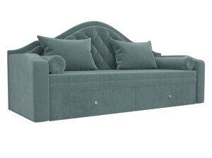 Прямой диван софа Сойер | бирюзовый