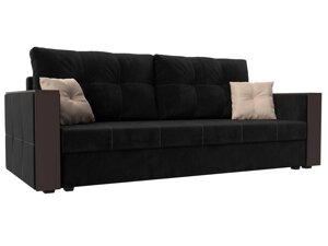 Прямой диван Валенсия С | Черный
