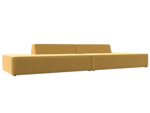 Прямой модульный диван Монс Лофт | Желтый