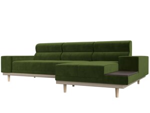 Угловой диван Леонардо правый угол | Зеленый