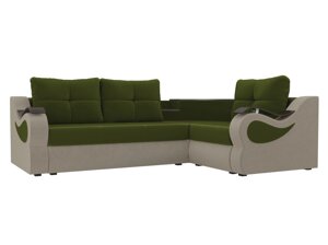 Угловой диван Митчелл | Зеленый | Бежевый