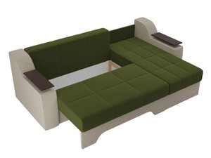 Угловой диван Сенатор | Зеленый | Бежевый