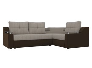 Угловой диван Тесей | Корфу 02 | коричневый