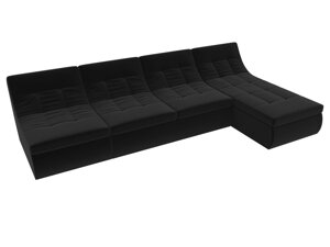 Угловой модульный диван Холидей | Черный