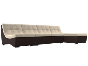 Угловой модульный диван Монреаль | бежевый | коричневый