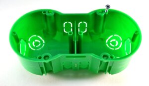 Коробка установочная КМ 141x45x70мм пластик, зеленый UKG20-141-070-045-M