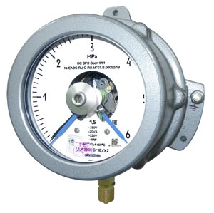Манометр показывающий сигнализирующий взрывозащищённый ДМ 2005Сг1Ех