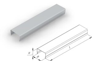 Металлический кабель-канал (мини-плинтус) серии СК Короб 60х40х2500 SPM 60х40