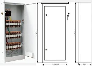 Шкаф напол. 1.8*0.8*0.45м (кар+дв+стен, СШ, IP31)