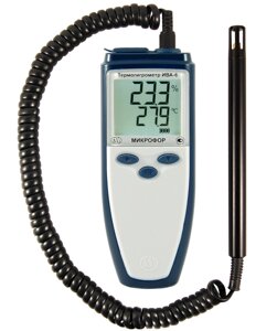 Термогигрометр ИВА-6А-КП-Д с картой памяти микроSD и каналом индикации давления (2060 °С, выносной датчик)