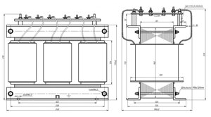Трансформатор 2.5кВА 380/220 180*210*350мм