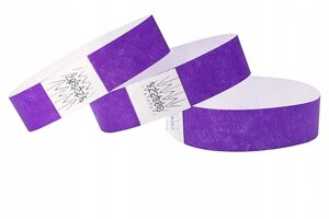 Бумажные браслеты, цвет неон фиолетовый