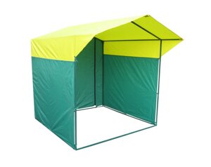 Торговая палатка «Домик» 1,5 x 1,5 желто-зеленая