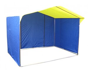 Торговая палатка «Домик» 1,9 x 1,9 желто-синяя