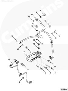 Болт крепления блока топливных магистралей для двигателя Cummins QSB 6.7L