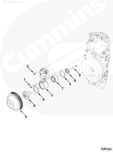 Кронштейн шкива для двигателя Cummins 4BT / EQB