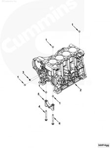 Крышка коренного вкладыша для двигателя Cummins ISF 2.8L