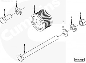 Шкив генератора для двигателя Cummins QSM 11L