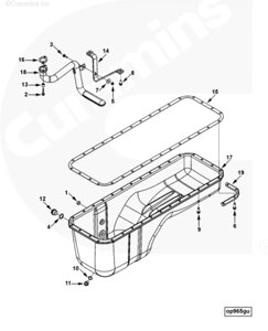 Заглушка поддона картера для двигателя Cummins ISLe 8.9L