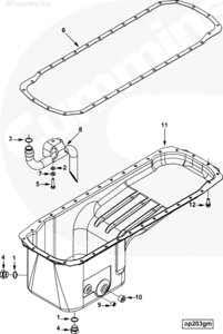 Заглушка поддона картера для двигателя Cummins QSM 11L