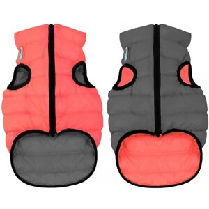 AiryVest куртка двухсторонняя для собак, цвет кораллово-серый. M45