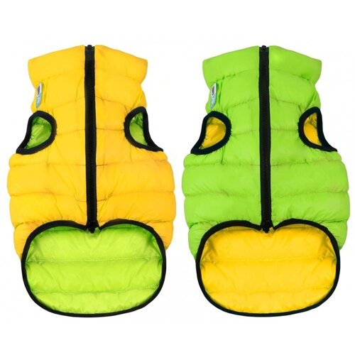 AiryVest куртка двухсторонняя для собак, цвет салатово-желтый. M40