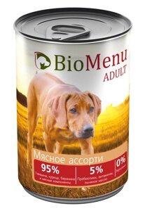 BioMenu ADULT Консервы для собак Мясное ассорти 95%МЯСО 0.41