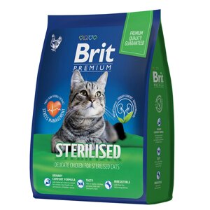 Brit Premium Cat Sterilized Chicken. Сухой корм для стерилизованных кошек с курицей. 800 гр.