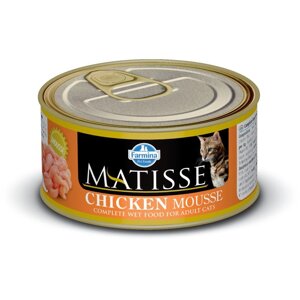 Matisse Chicken Mousse влажный корм для взрослых кошек мусс с курицей.