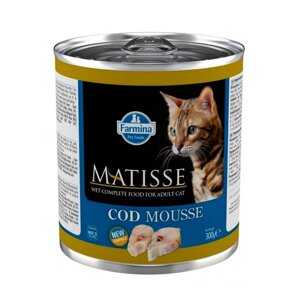 Matisse Codfish Mousse влажный корм для взрослых кошек мусс с треской. 300 гр.