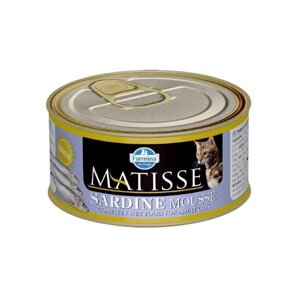 Matisse Sardine Mousse влажный корм для взрослых кошек мусс с сардиной. 300 гр.