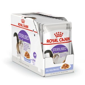 Royal Canin Sterilised паучи для стерилизованных кошек, кусочки в желе, 85 г х 24 шт.