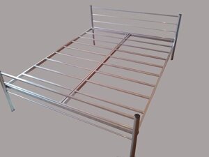 Двухспальная одноярусная металлическая кровать "КМ-4"
