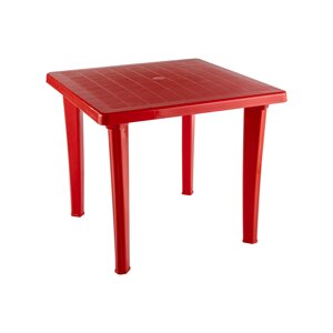 Стол пластиковый квадратный красный 85 х 85 х 74 см 1/1