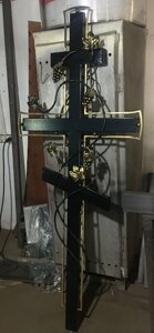 Кованый надгробный крест "Виноградная лоза"