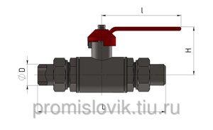 Кран шаровый КШШ-25-250