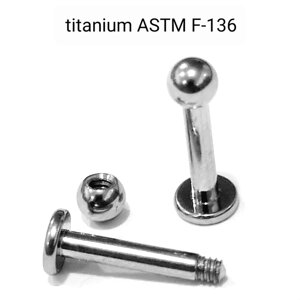 Лабретты 1,6*8*3 мм из титанового сплава ASTM F-136