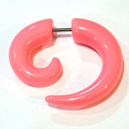 Обманки расширителей 6 мм спираль розовая