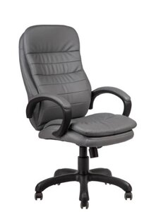 Компьютерное кресло руководителя Кураж экокожа чёрный (пластик)
