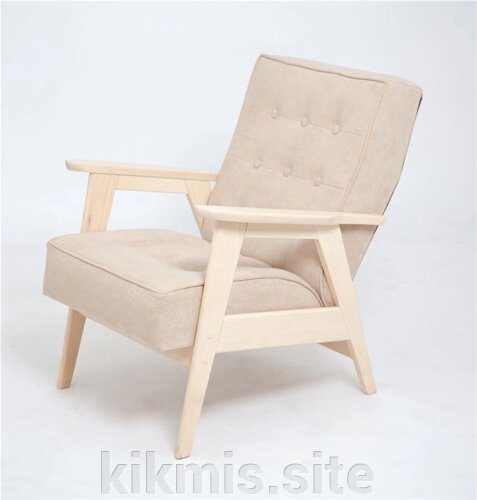 Кресло для отдыха РЕТРО (беленый дуб / RS3 - бежевый)