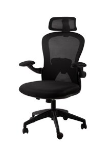 Кресло для персонала "MYX-8901" сетка черная/ткань черная ИМ