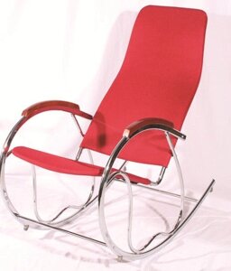 Кресло-качалка AR-K2R Металл, красная ткань
