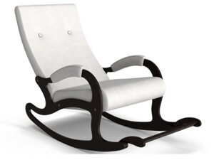 Кресло-качалка Сан-Ремо с откидной подножкой экокожа крем КП