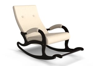 Кресло-качалка Сан-Ремо с откидной подножкой ткань песок КП