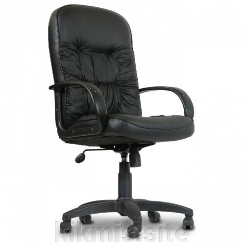 Кресло руководителя Болеро ультра, экокожа черная ТГ пласт (CHAIRMAN 416) ИМ