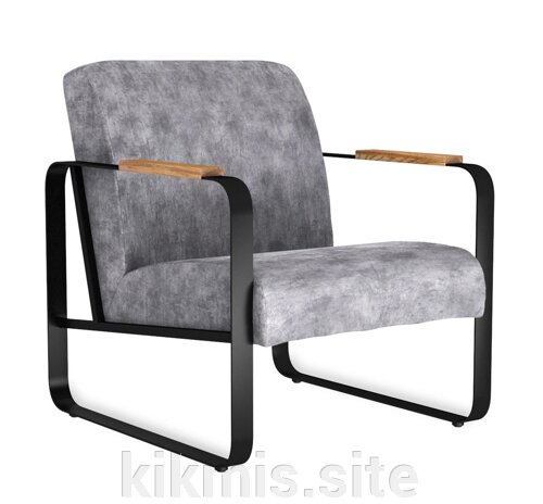 Кресло SHT-AMS1-1 дымный/черный муар/браш. корич.
