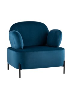 Кресло STOOL GROUP Кэнди с подлокотниками Велюр синий