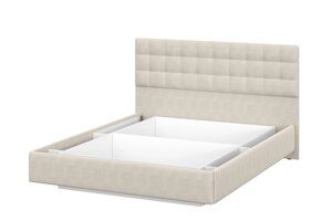 Кровать двойная универсальная SV-Мебель Серия 2 №2 1,6*2,0 Белый/Серый ткань/Квадро Серый ткань