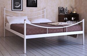 Кровать двуспальная "Luna"160х200/металлическое основание) Белый